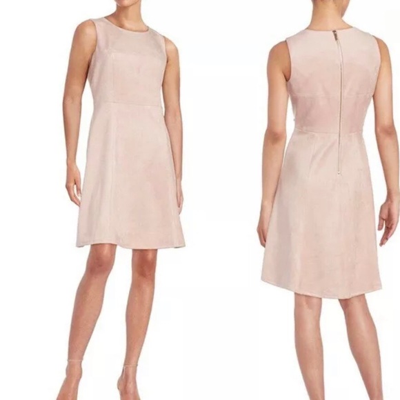 calvin klein faux suede dress